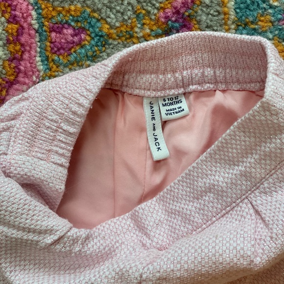 Janie and Jack || Lined Tweed Pink Silver Shorts - Picture 2 of 2